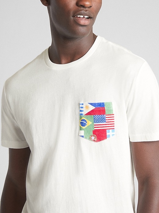 Image number 5 showing, Logo Flag Graphic Short Sleeve Crewneck T-Shirt