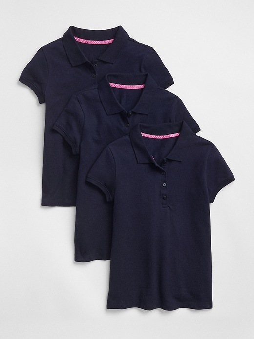 View large product image 1 of 1. Kids Uniform Short Sleeve Polo Shirt (3-Pack)