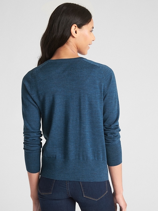 Image number 2 showing, Cardigan Sweater in Merino Wool