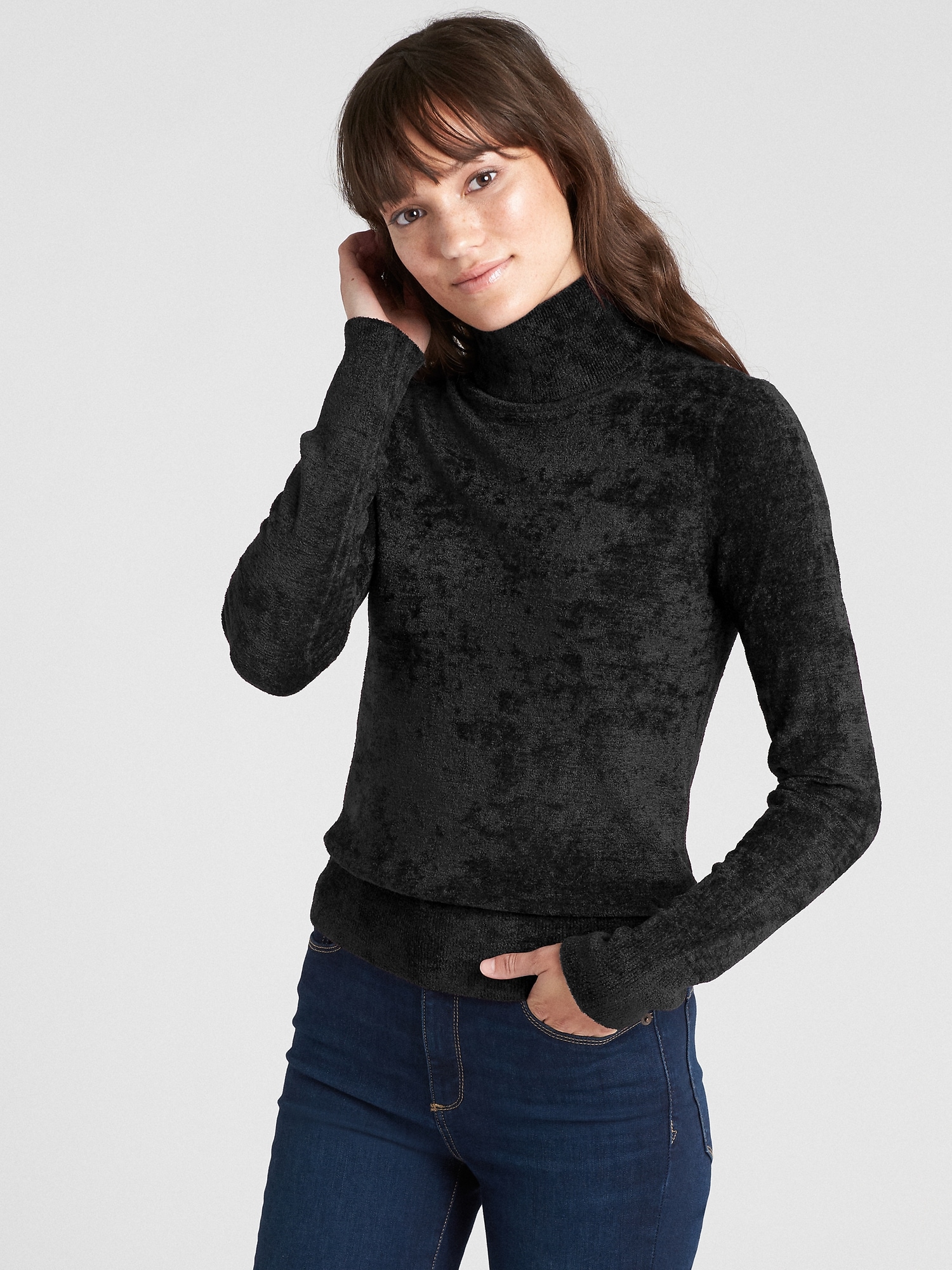 Velour Turtleneck Sweater | Gap