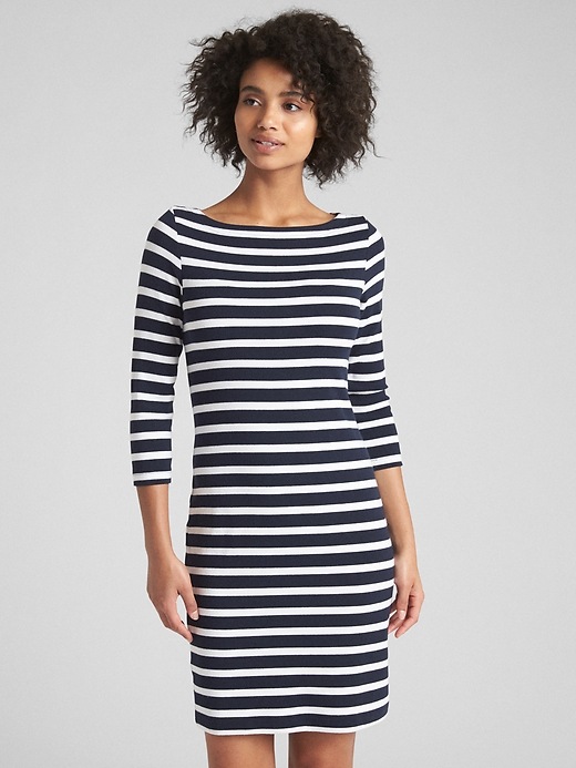 View large product image 1 of 1. Modern Boatneck Dress