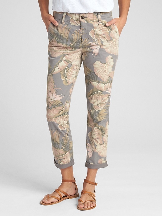 Image number 1 showing, Print Girlfriend Chinos