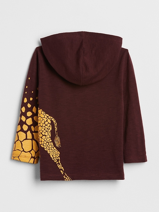 Image number 2 showing, Graphic Henley Hoodie T-Shirt