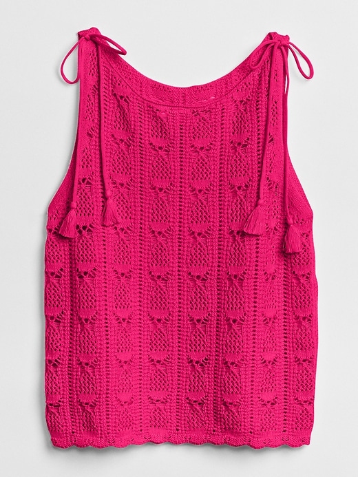 Image number 6 showing, Crochet Tie-Strap Tank Top