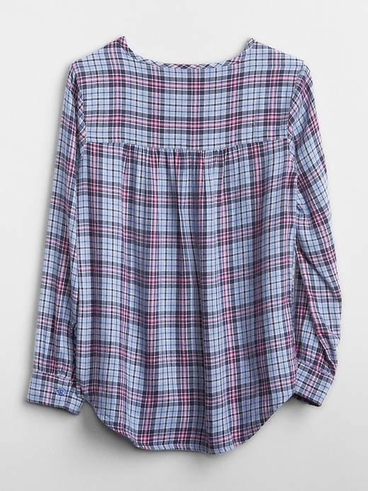 Image number 3 showing, Plaid Henley Popover Shirt