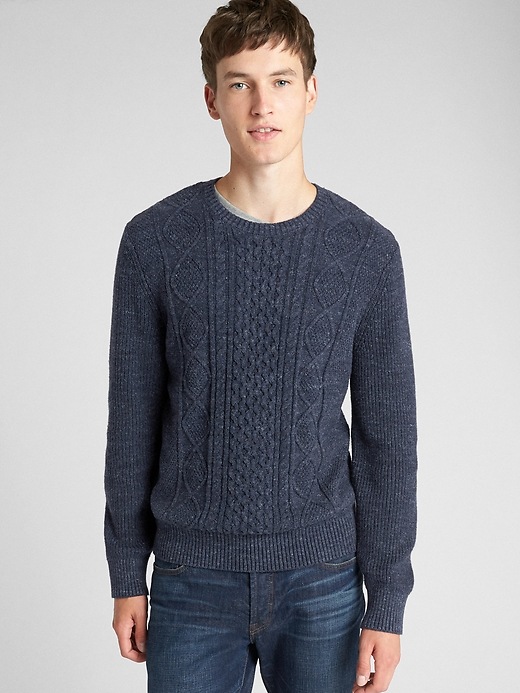 Cable-Knit Crewneck Pullover Sweater | Gap