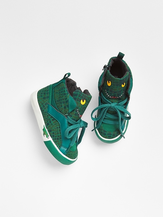 Image number 1 showing, 3D Graphic Hi-Top Sneakers
