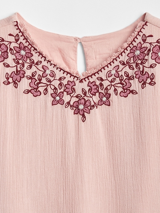 Image number 4 showing, Embroidered V-Neck Top