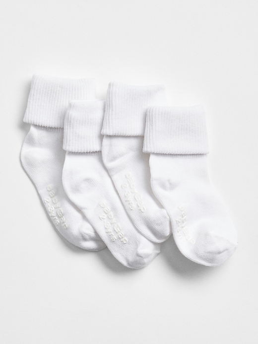 View large product image 1 of 1. Toddler Roll Socks (4-Pack)