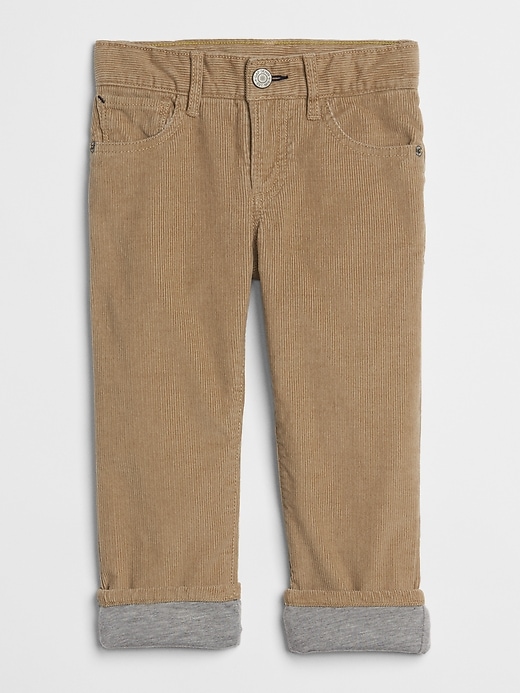 Jersey-Lined Straight Cords | Gap