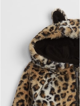 Leopard Faux Fur Coat Gap