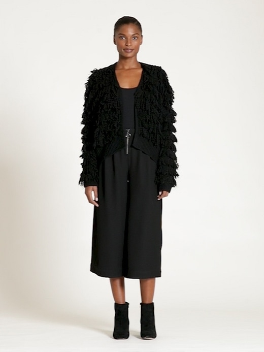 Black hotsell fringe cardigan