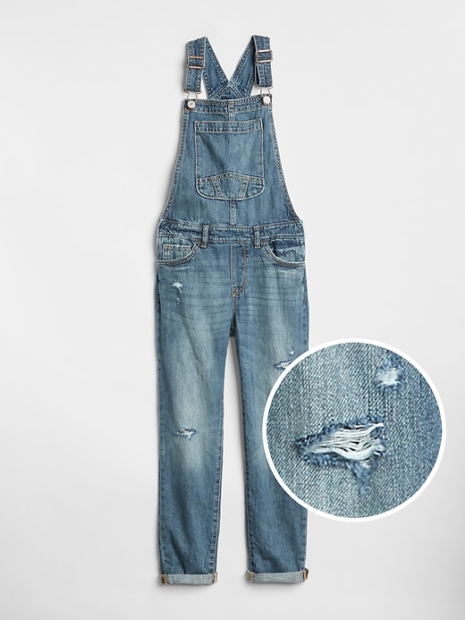 Image number 1 showing, Kids Distressed Overalls