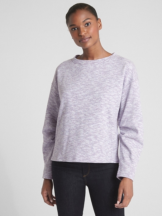 Image number 1 showing, Textured Pullover Crewneck Sweatshirt