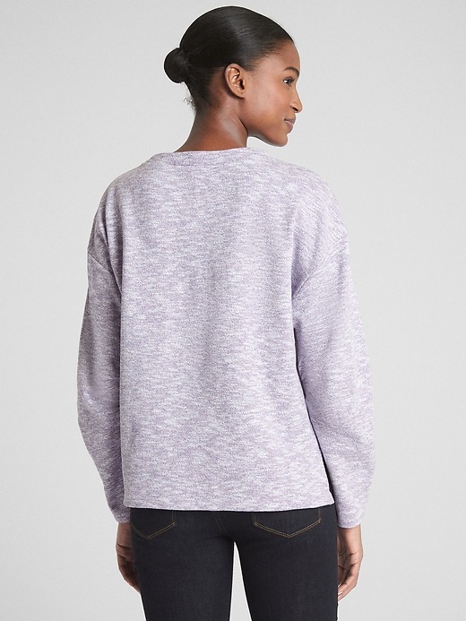 Image number 2 showing, Textured Pullover Crewneck Sweatshirt