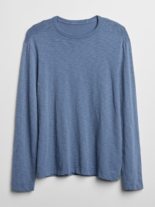 Long Sleeve Pieced T-Shirt in Slub Cotton | Gap