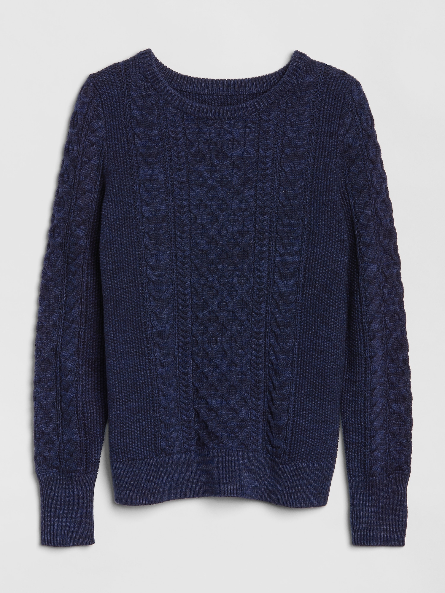 Cable Knit Crewneck Pullover Sweater Gap