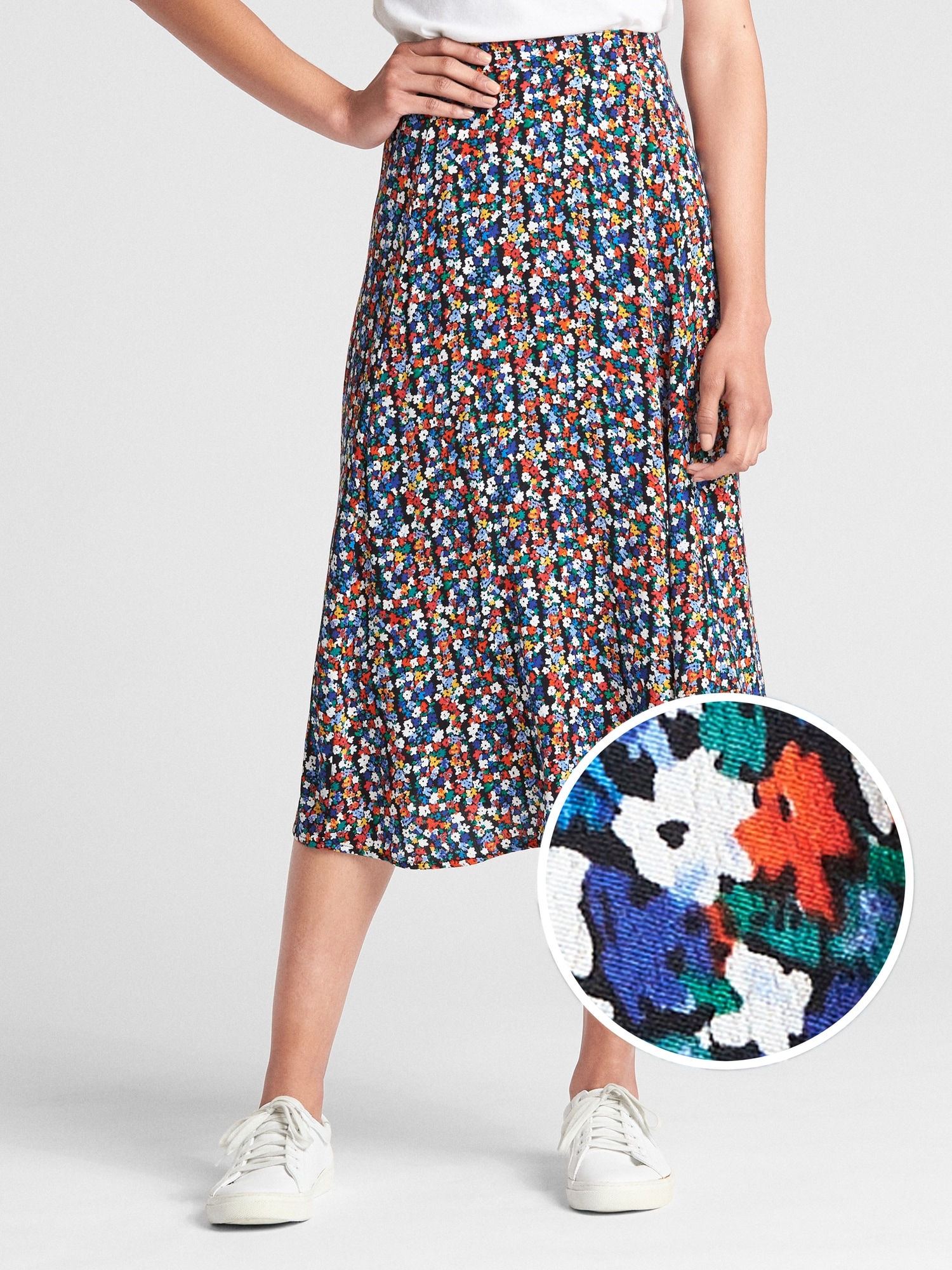 Gap floral hotsell midi skirt