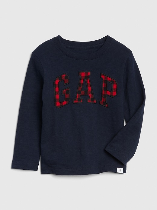 Flannel Logo Long Sleeve T-Shirt | Gap