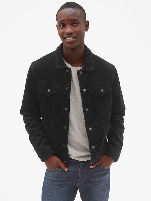 Sherpa-Lined Icon Cord Jacket | Gap