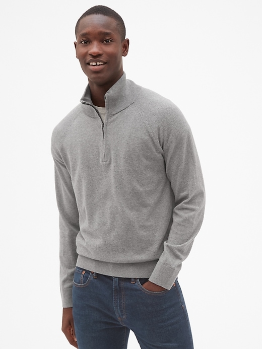 Half-Zip Mockneck Pullover Sweater | Gap