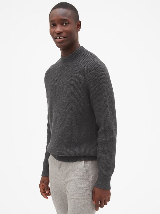 Ribbed Mockneck Pullover Sweater | Gap