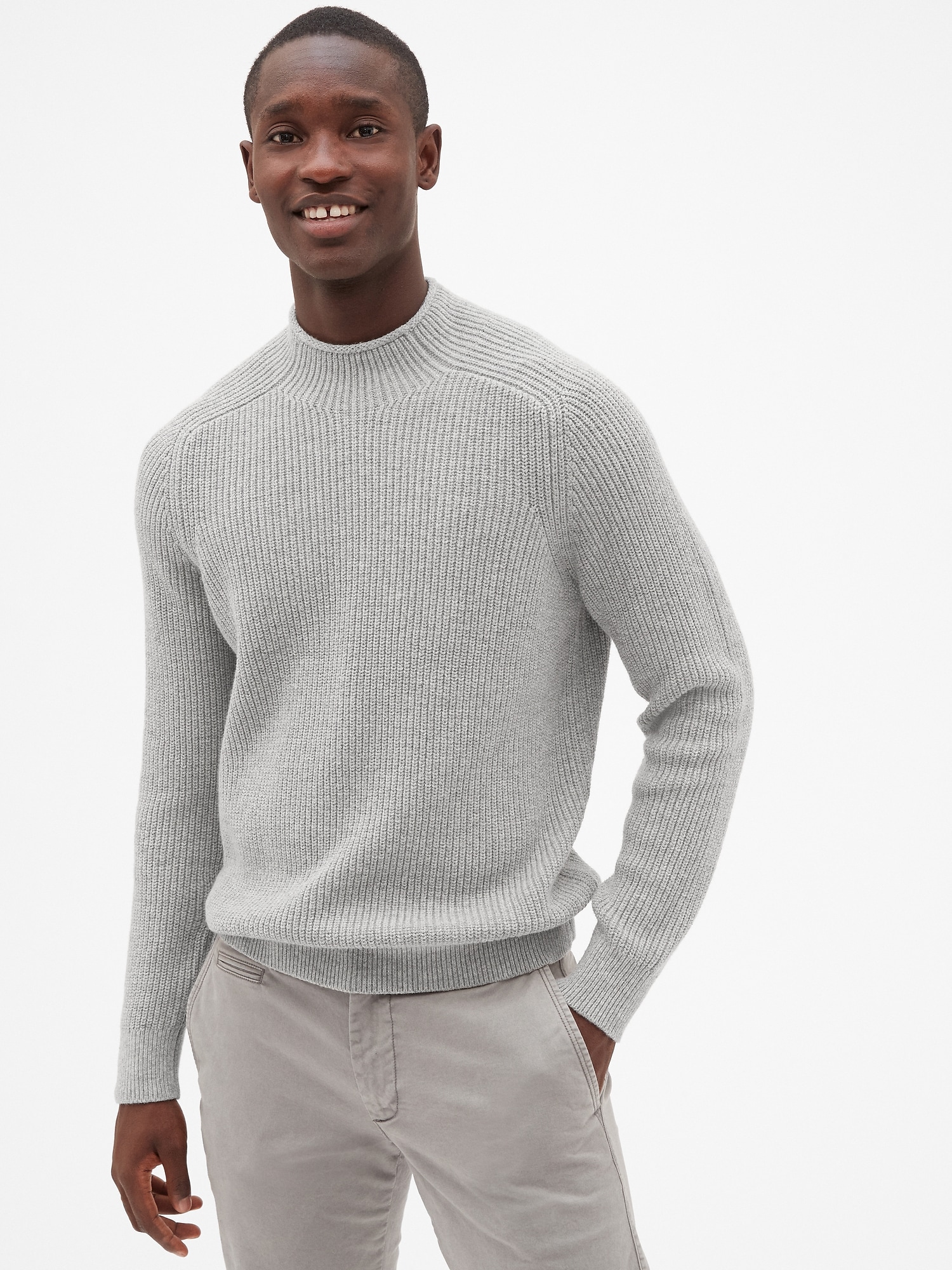 Ribbed Turtleneck Pullover