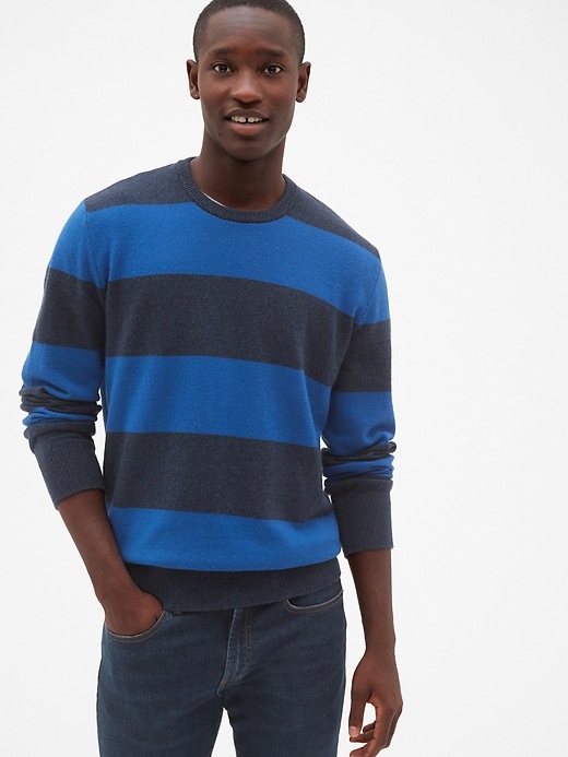 Image number 1 showing, Cozy Classic Rugby Stripe Sweater