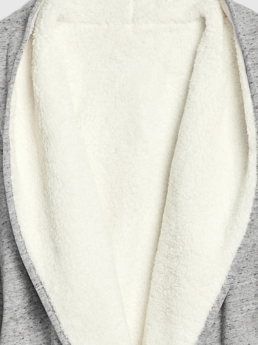 Image number 7 showing, Sherpa-Lined Hooded Wrap Cardigan Sweatshirt