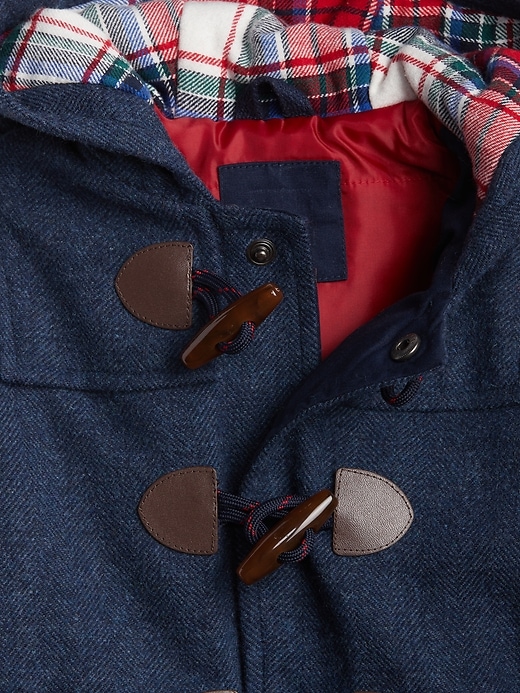 Baby Herringbone Hoodie Duffle Coat | Gap