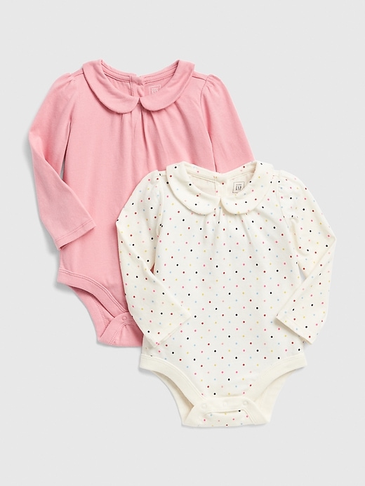 Image number 1 showing, Baby Peter Pan Collar Bodysuits (2-Pack)