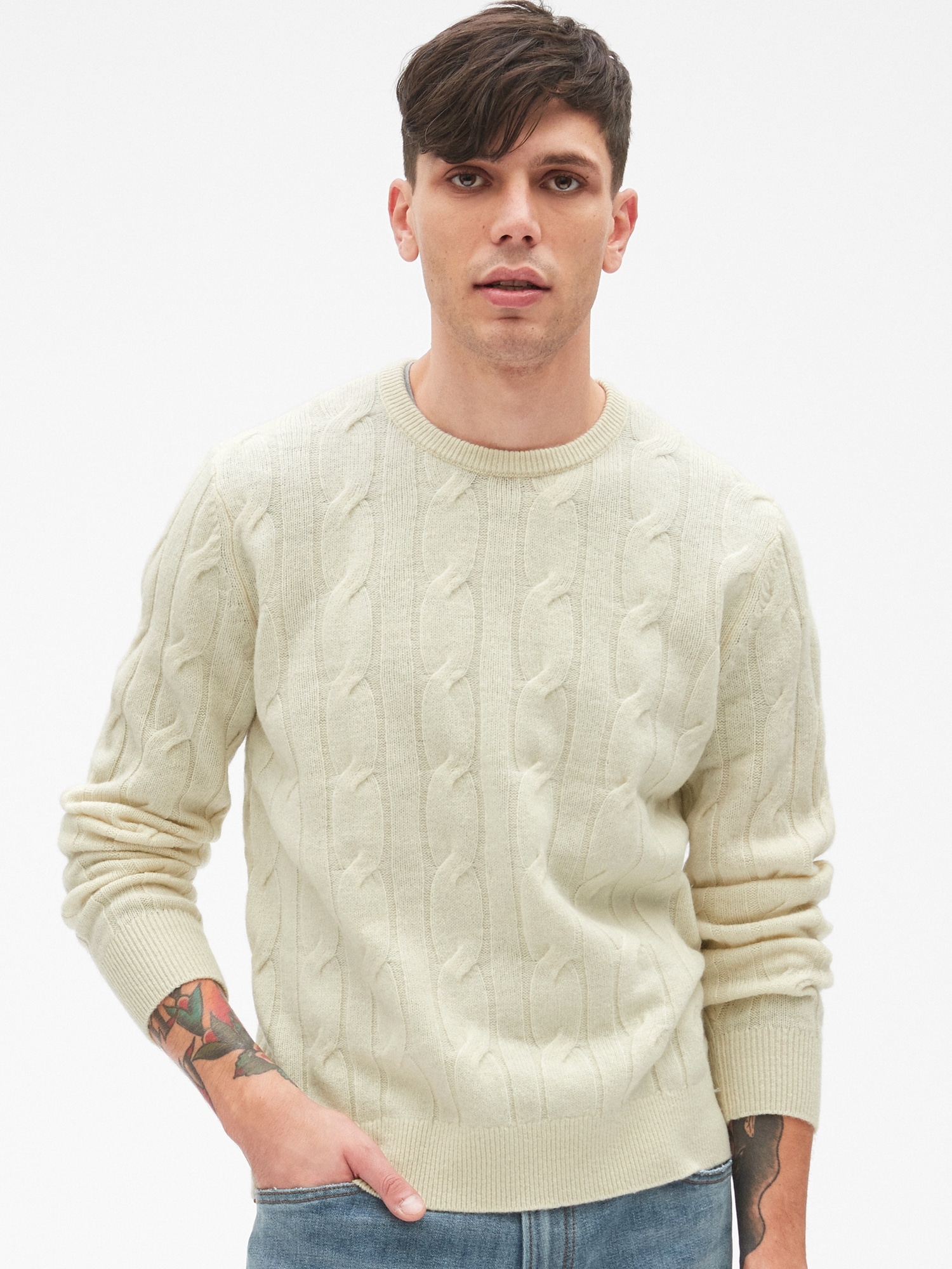 Wool CableKnit Pullover Sweater Gap