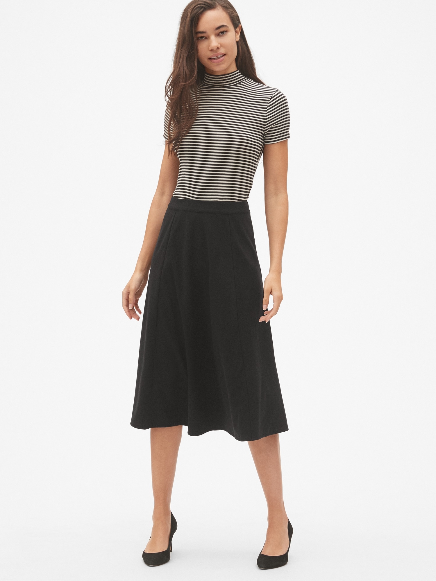 Midi Circle Skirt in Ponte | Gap