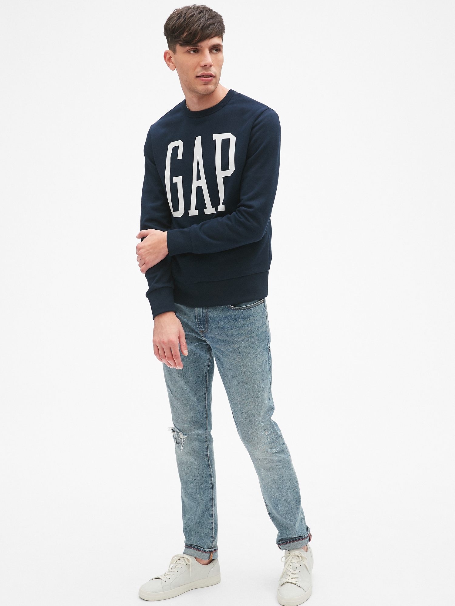 Logo Graphic Crewneck Pullover Sweatshirt | Gap