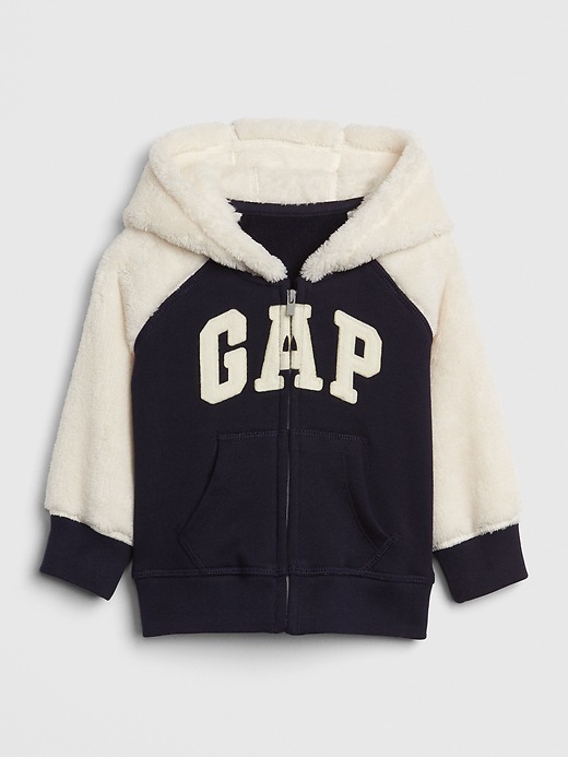 Logo Sherpa Hoodie Sweatshirt | Gap