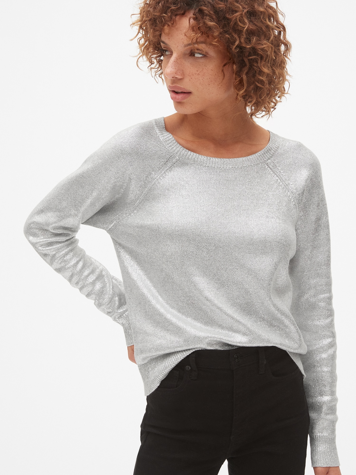 Metallic Pullover Sweater | Gap