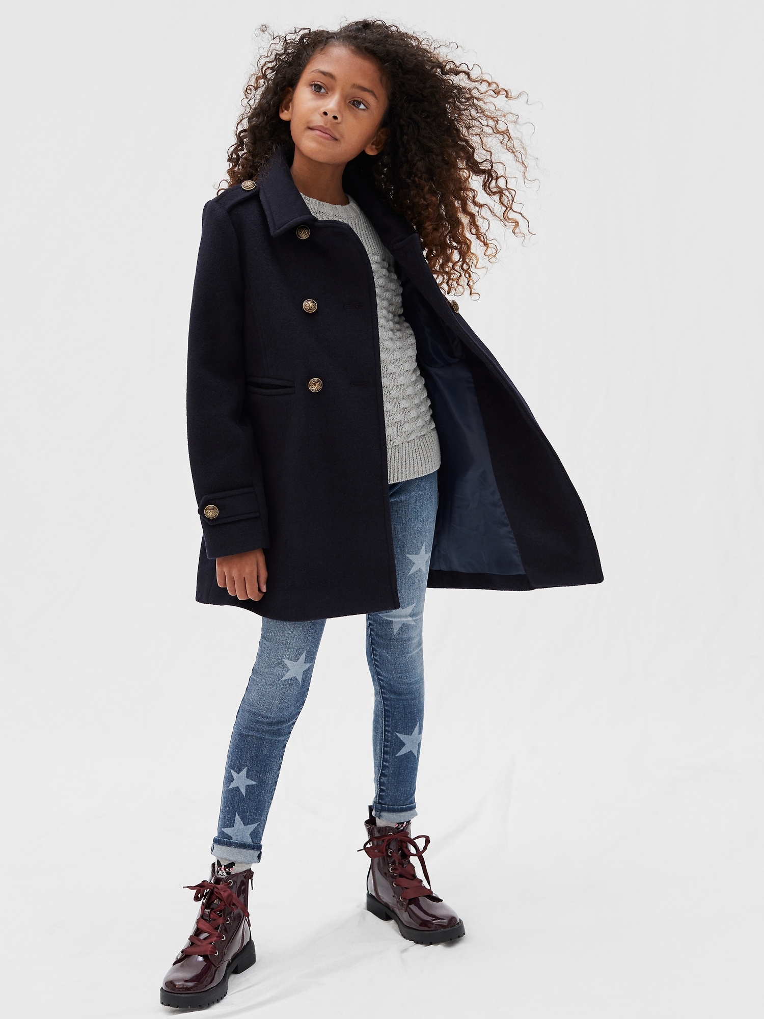 Girls wool peacoat sale