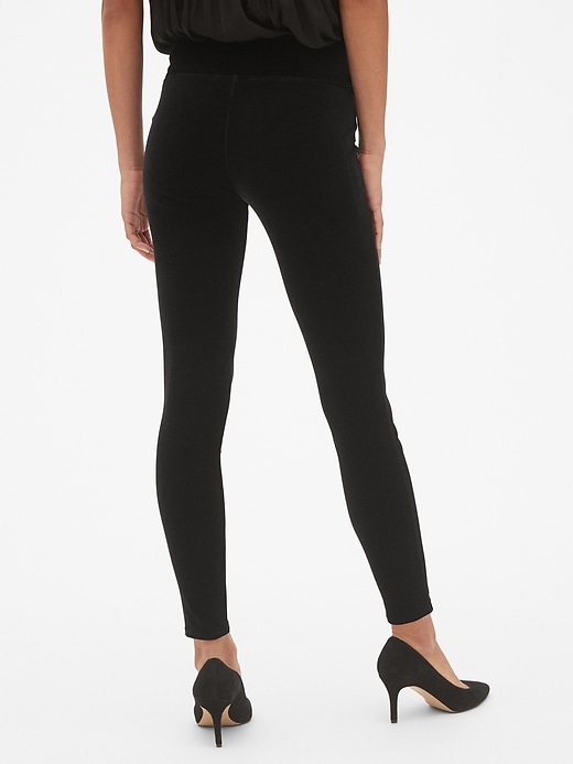 High rise velvet leggings best sale