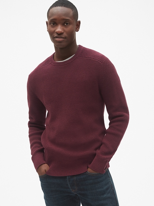 Shaker Stitch Pullover Crewneck Sweater | Gap