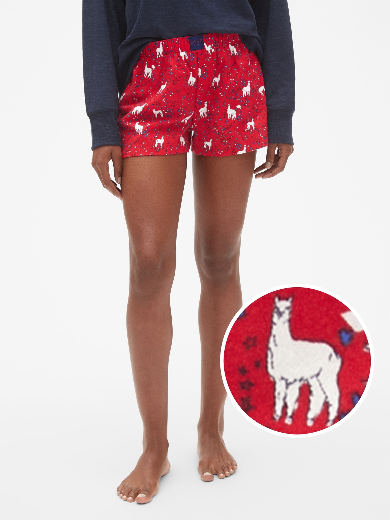 Dreamer Print Flannel Shorts | Gap