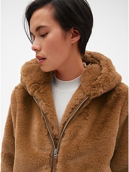 Faux fur cheap jacket gap