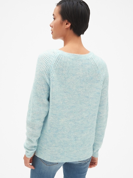 Image number 2 showing, Waffle Stitch Pullover Sweater