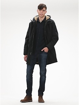 Gap midweight quilted fishtail on sale parka