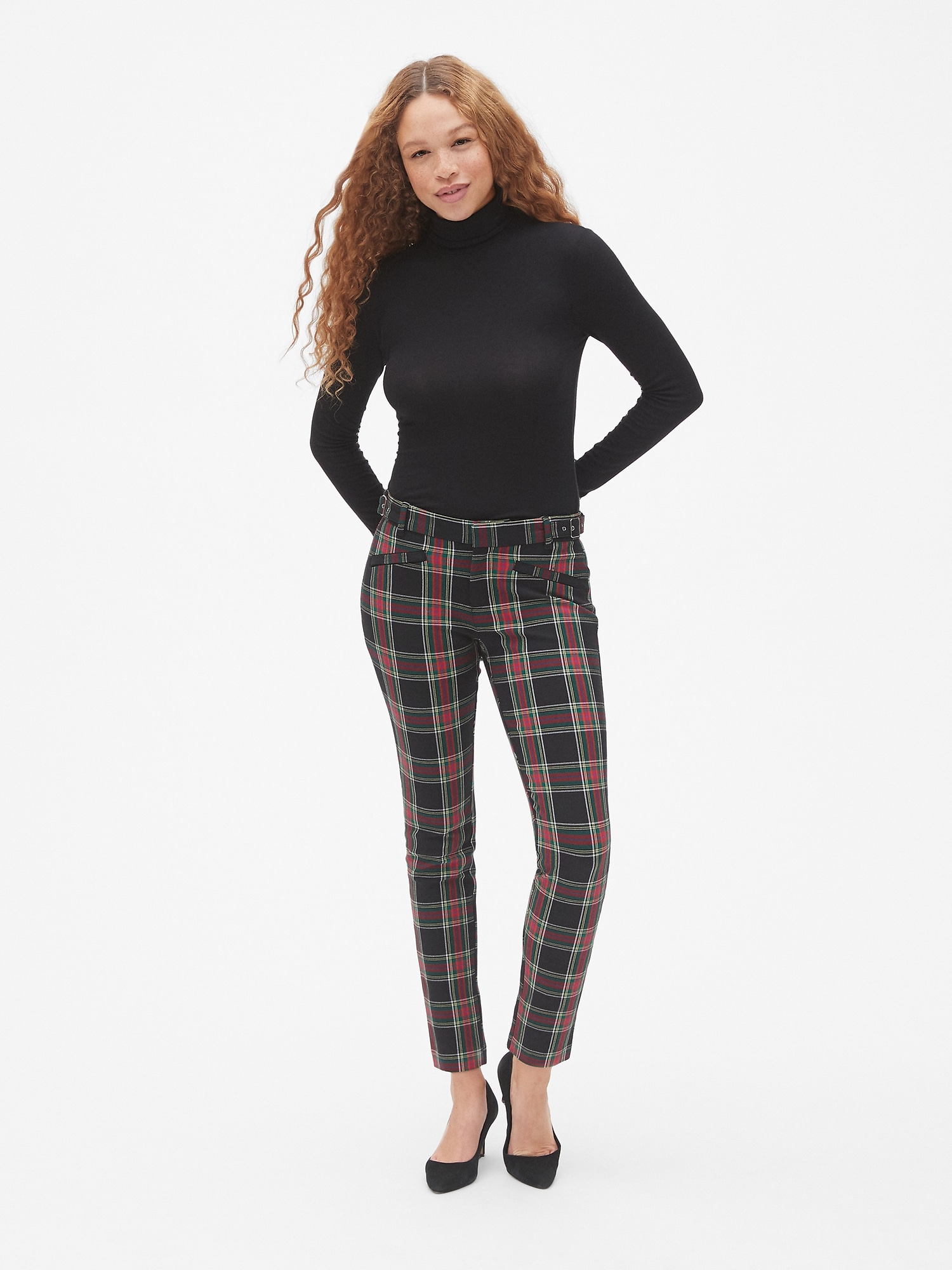 Gap red clearance plaid pants