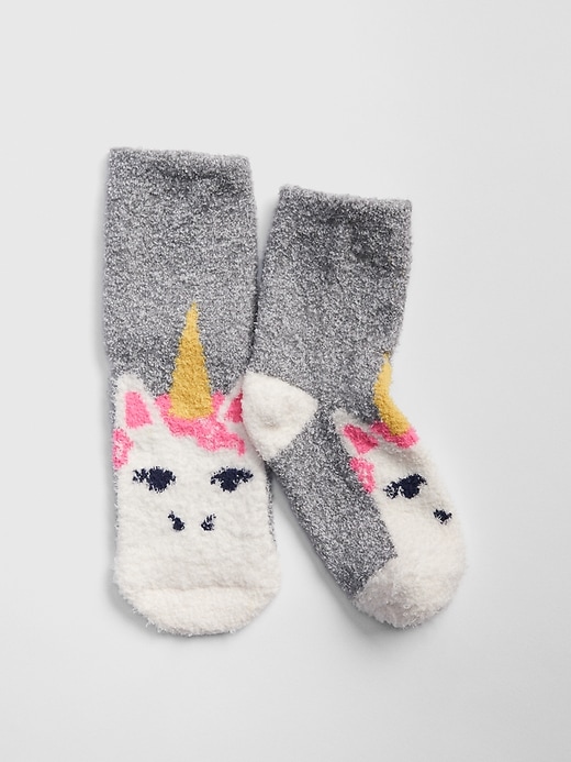 View large product image 1 of 1. Cozy Unicorn Socks