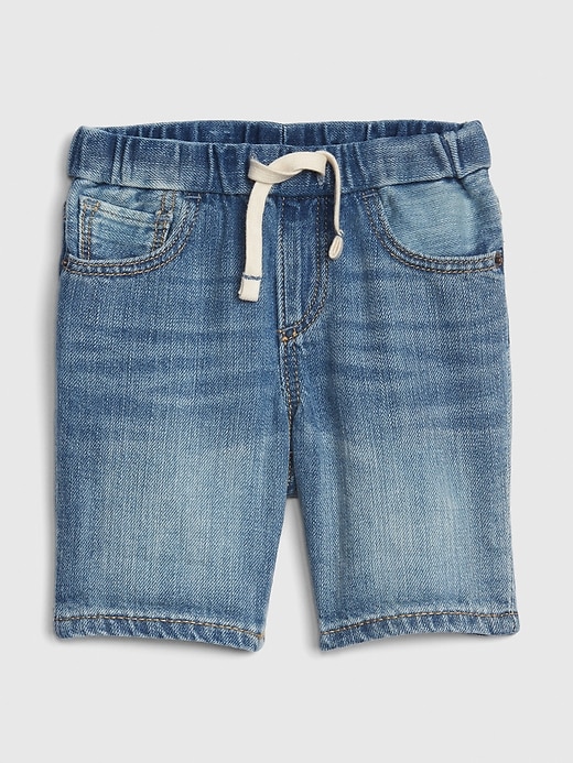 Image number 1 showing, Baby Denim Pull-On Shorts