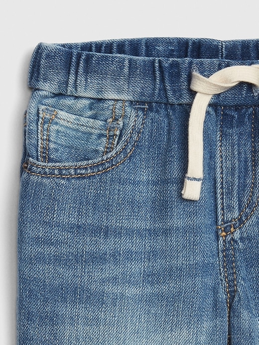 Image number 3 showing, Baby Denim Pull-On Shorts