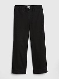 High Rise Wide-Leg Crop Khakis | Gap