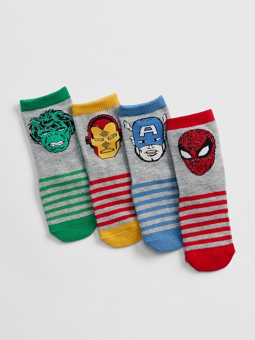 Image number 1 showing, babyGap&#124 Marvel&#169 Crew Socks (4-Pack)