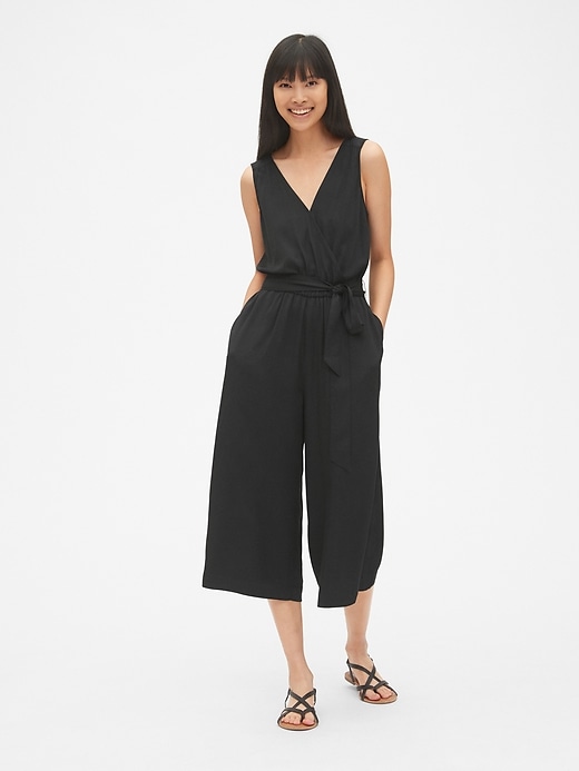 Image number 3 showing, Cropped Wide-Leg Jumpsuit in Modal 